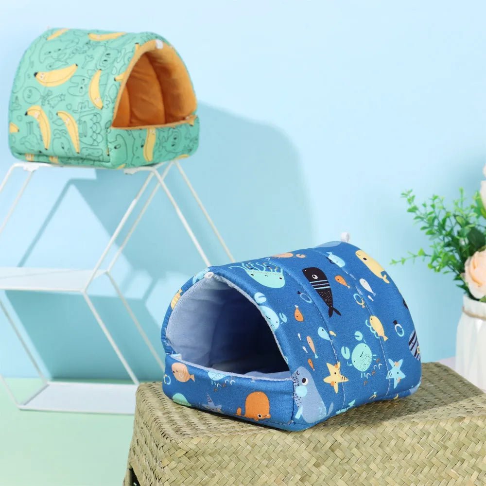 Cute Cartoon Guinea Pig Hutch Mini Cage - Warm and Comfortable - Meterpet