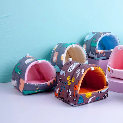 Cute Cartoon Guinea Pig Hutch Mini Cage - Warm and Comfortable - Meterpet