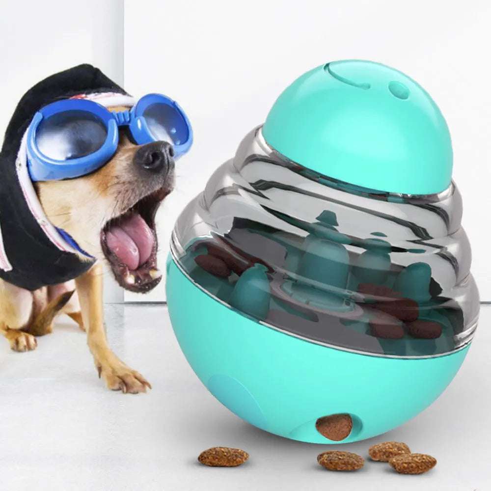 Dog IQ Treat Dispenser Puzzle Toy – Interactive Slow Feed Tumbler for Mental Stimulation - Meterpet