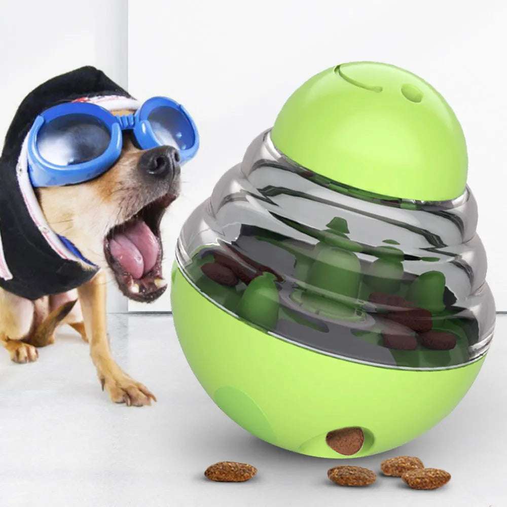 Dog IQ Treat Dispenser Puzzle Toy – Interactive Slow Feed Tumbler for Mental Stimulation - Meterpet