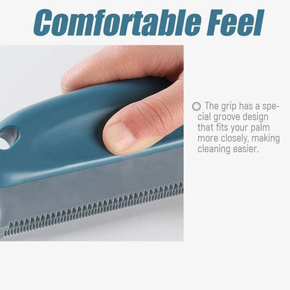 Eco - Friendly 2 - in - 1 Pet Hair Remover Brush for All Fabrics - Portable Lint and Dust Cleaner - Meterpet