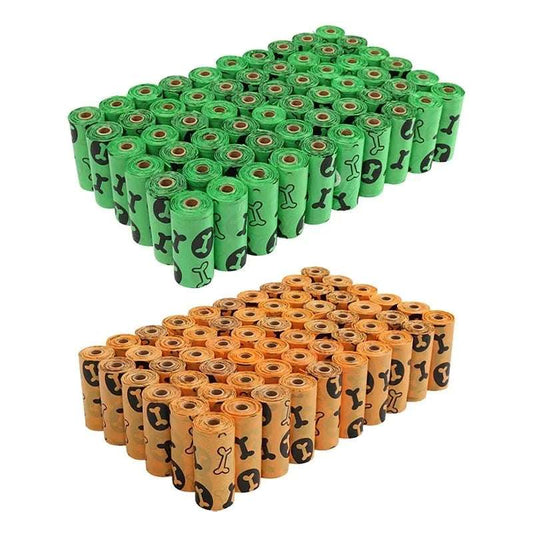 Eco - Friendly Dog Poop Bags Rolls - Biodegradable, Leak - Proof, Easy Tear for Home & Walks - Meterpet