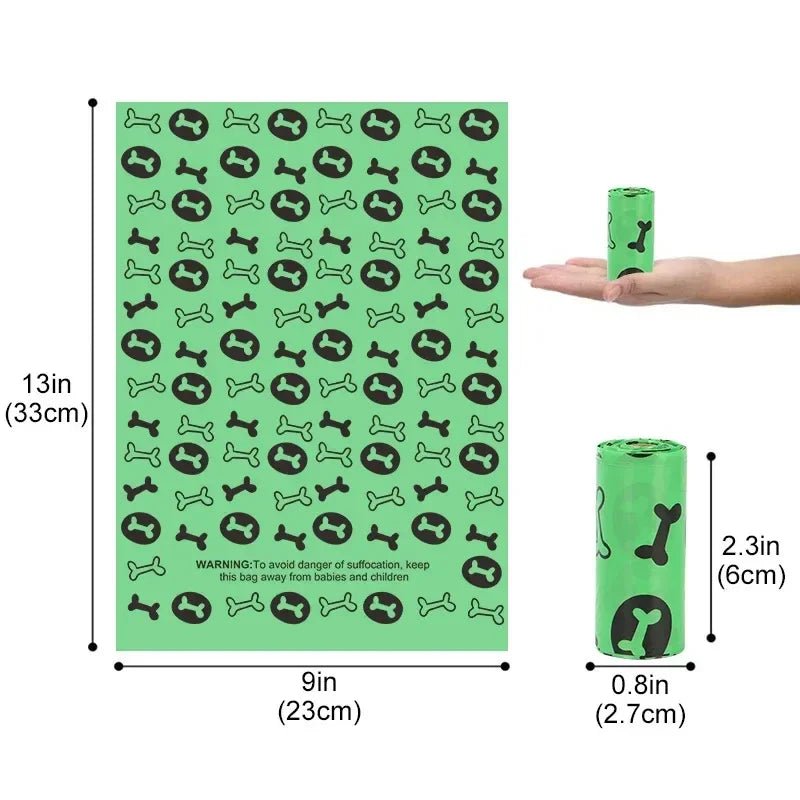 Eco - Friendly Dog Poop Bags Rolls - Biodegradable, Leak - Proof, Easy Tear for Home & Walks - Meterpet
