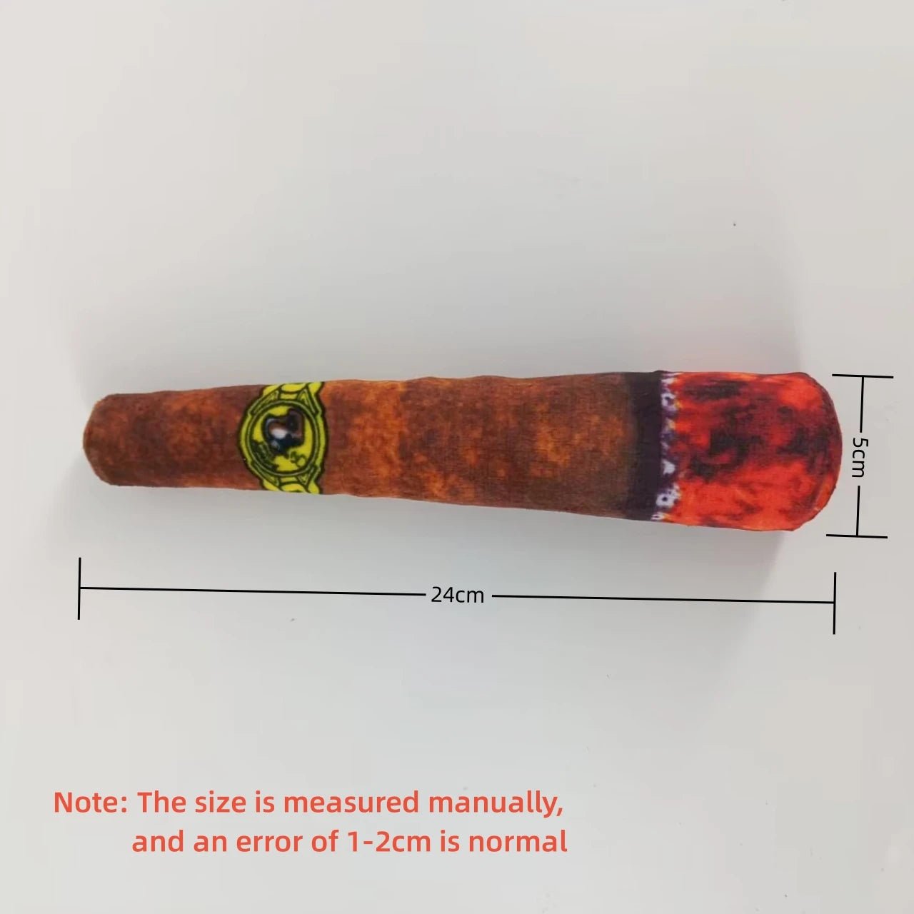 Indestructible Chew Toy for Small Dogs - ToughPup Interactive Plush Cigar with Squeaker - Meterpet