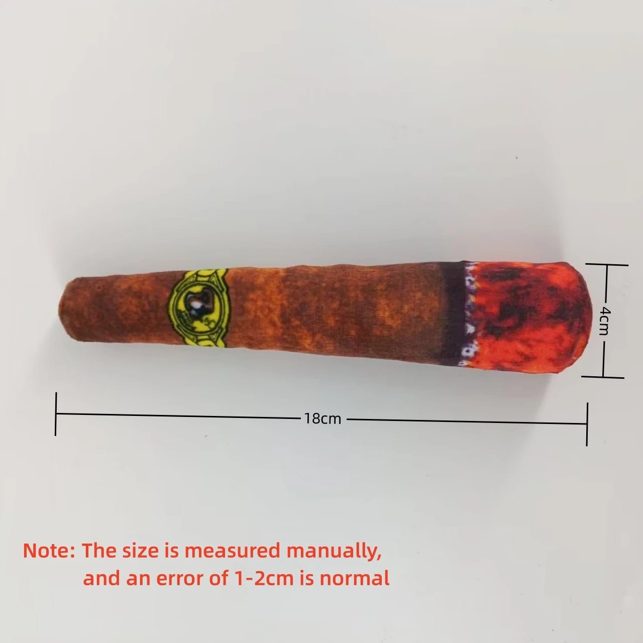 Indestructible Chew Toy for Small Dogs - ToughPup Interactive Plush Cigar with Squeaker - Meterpet