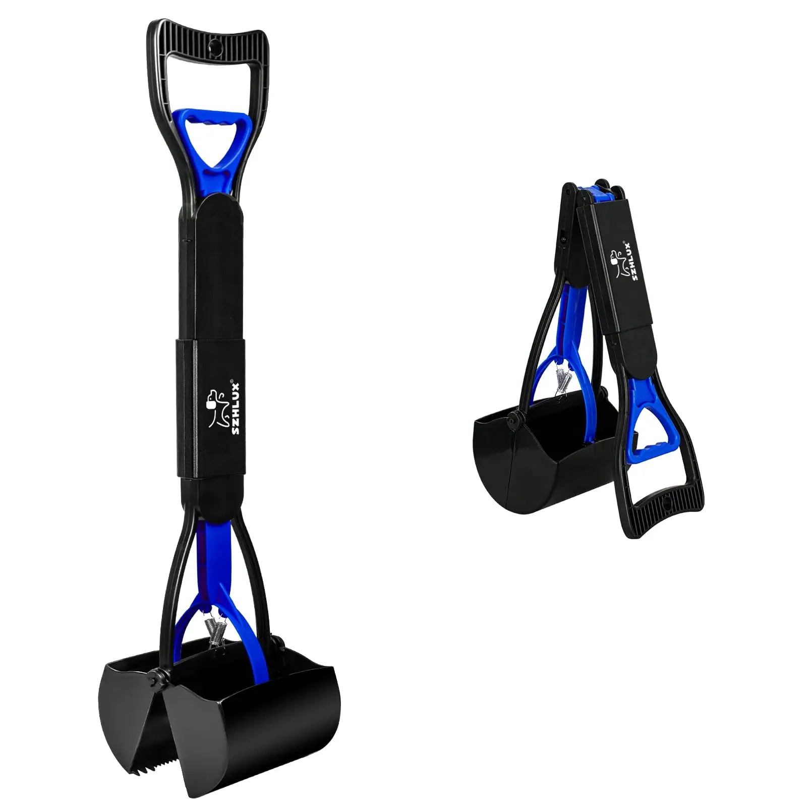 Long Handle Pooper Scooper for Effortless Pet Waste Cleanup - Foldable & Ergonomic Design - Meterpet