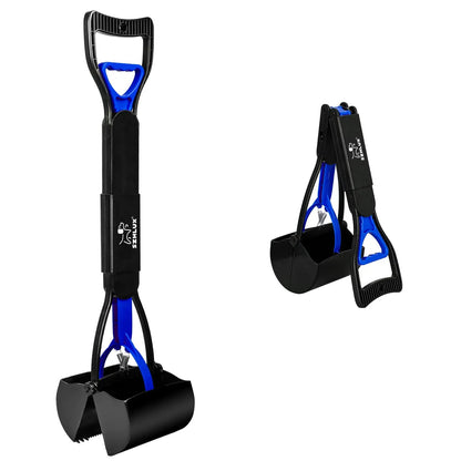 Long Handle Pooper Scooper for Effortless Pet Waste Cleanup - Foldable & Ergonomic Design - Meterpet