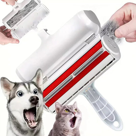 Pet Hair Removal Tool - Self - Cleaning Roller for Fur Cleanup - Meterpet