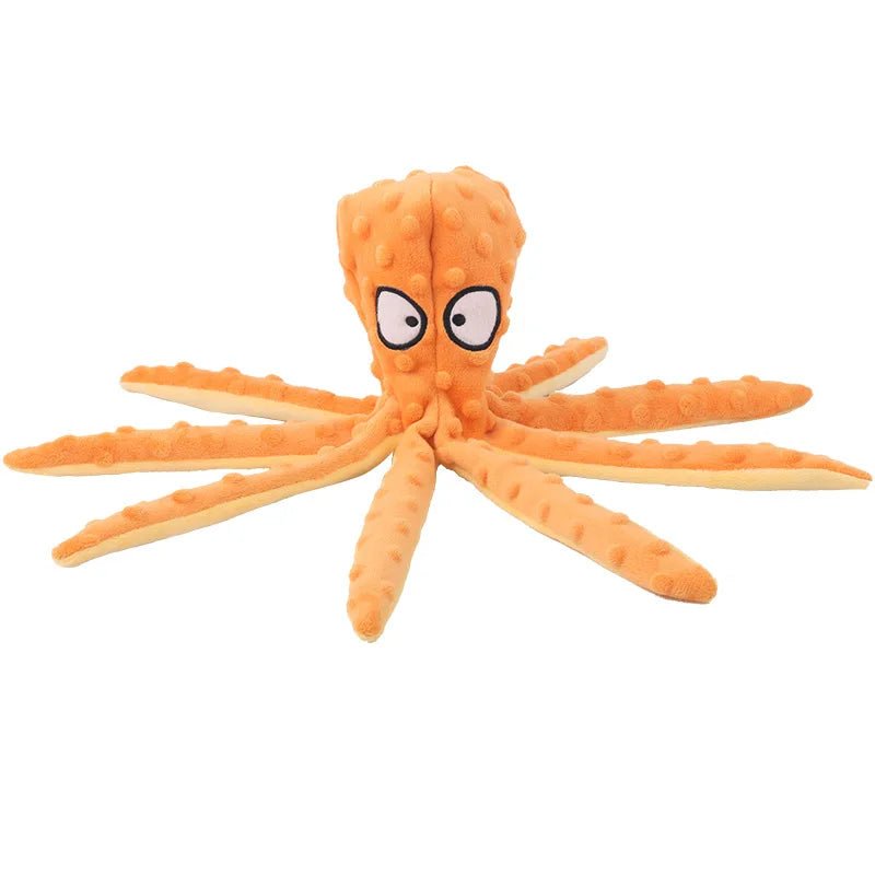 Plush Octopus Dog Toy - Bite - Resistant, Squeaky, and Interactive - Meterpet