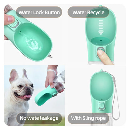 Portable Dog Water Bottle and Food Feeder – 2 - in - 1 Leakproof Hydration Solution - Meterpet