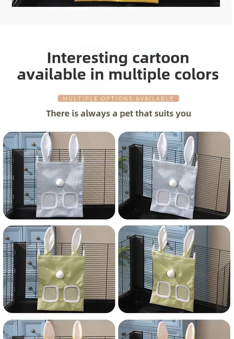 Rabbit Hay Feeder Hanging Pouch - Durable and Space - Saving - Meterpet