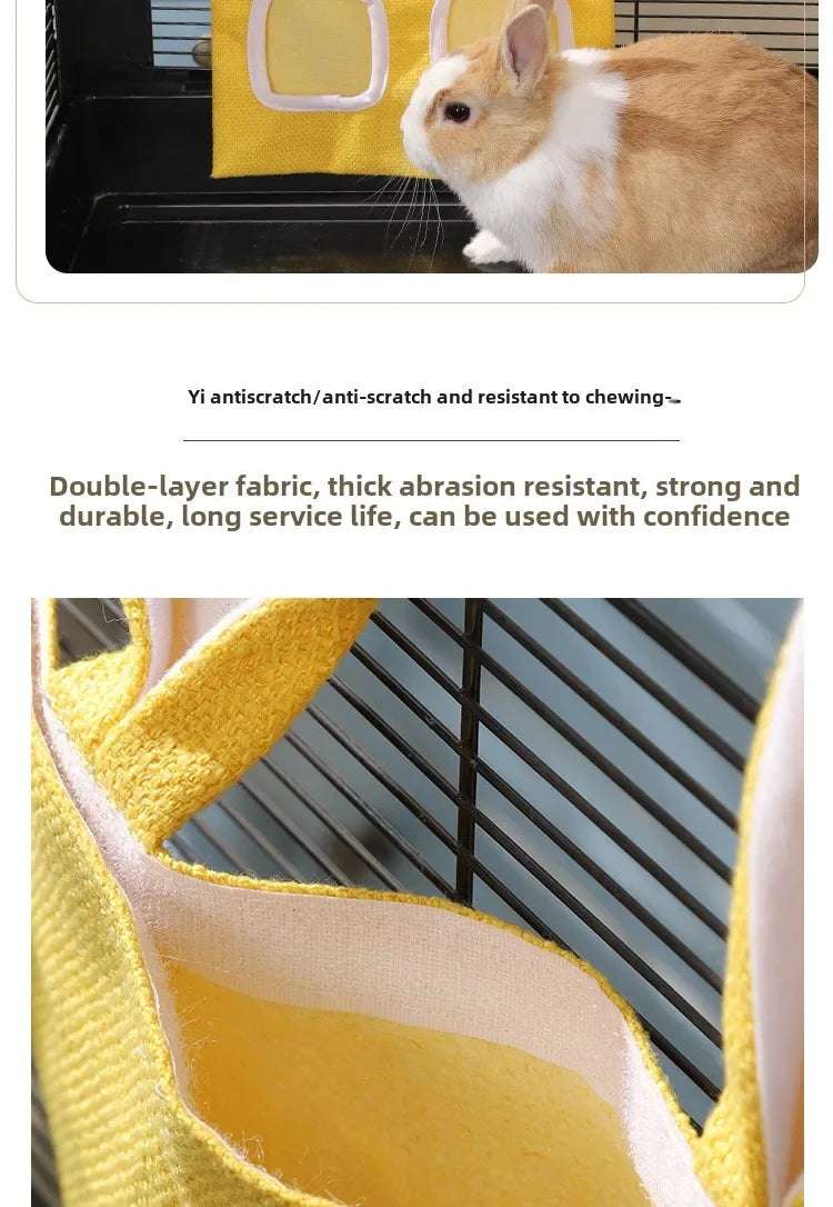 Rabbit Hay Feeder Hanging Pouch - Durable and Space - Saving - Meterpet