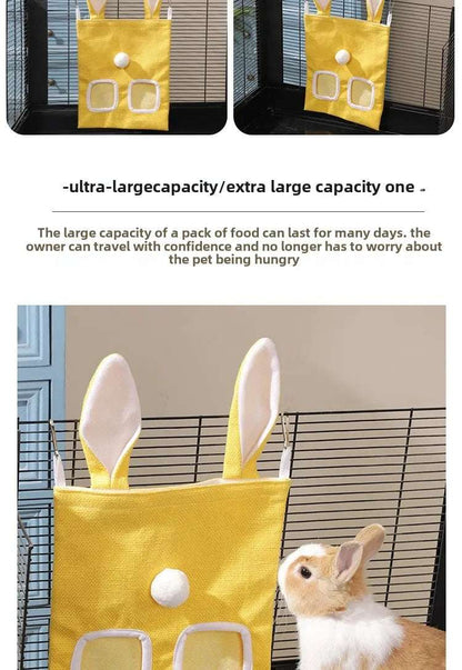 Rabbit Hay Feeder Hanging Pouch - Durable and Space - Saving - Meterpet