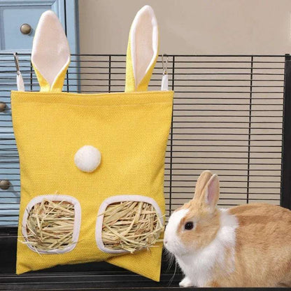 Rabbit Hay Feeder Hanging Pouch - Durable and Space - Saving - Meterpet