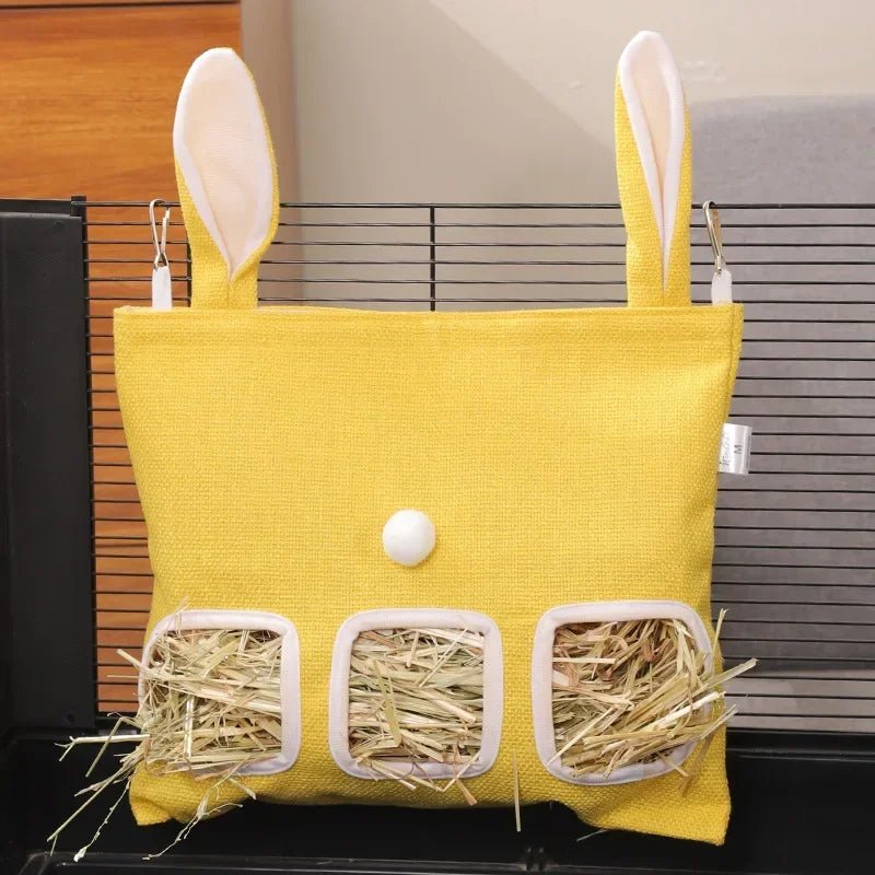 Rabbit Hay Feeder Hanging Pouch - Durable and Space - Saving - Meterpet