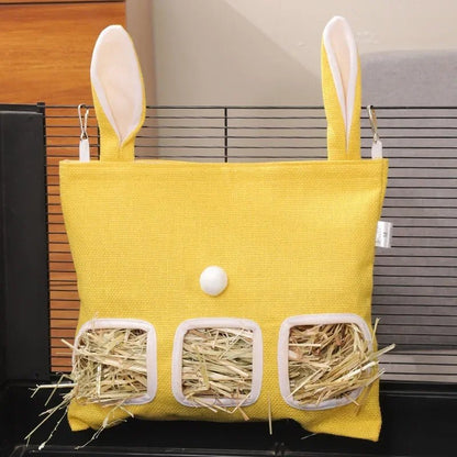 Rabbit Hay Feeder Hanging Pouch - Durable and Space - Saving - Meterpet