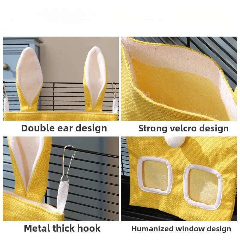 Rabbit Hay Feeder Hanging Pouch - Durable and Space - Saving - Meterpet