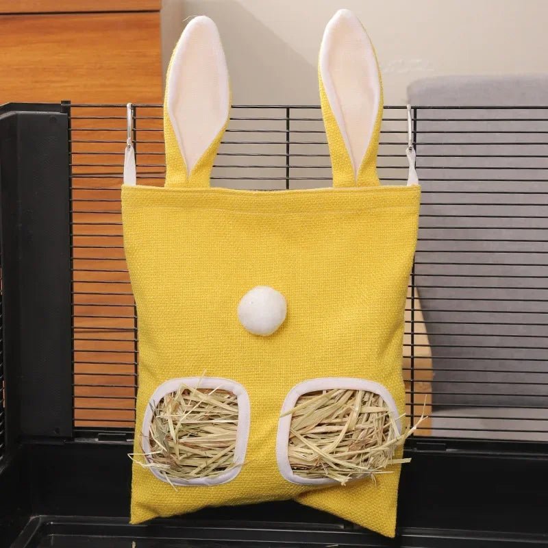 Rabbit Hay Feeder Hanging Pouch - Durable and Space - Saving - Meterpet