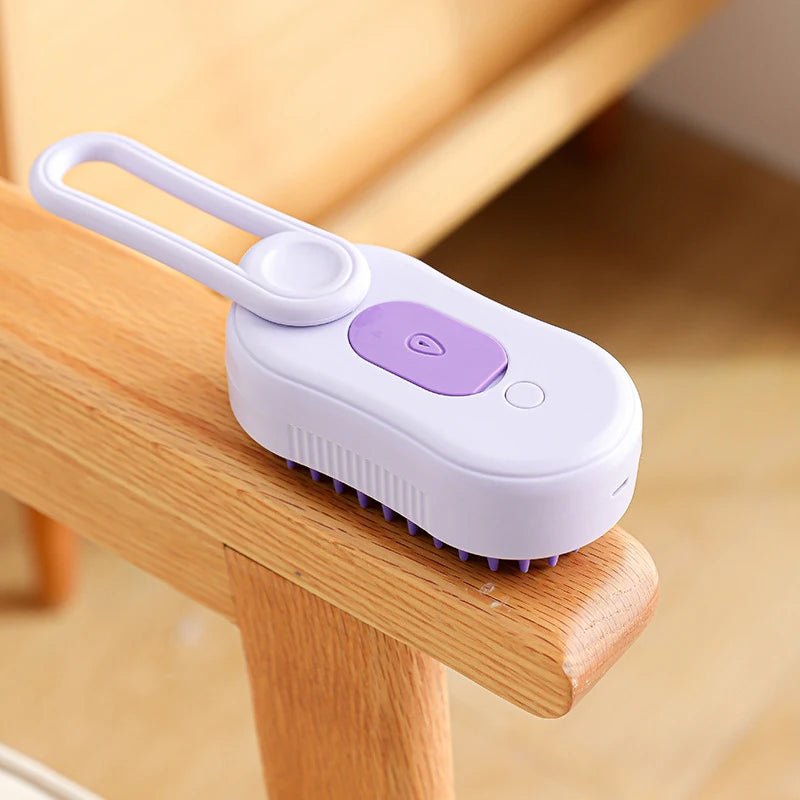 Steamy Brush Electric Spray Cat Hair Brush - Ultimate Grooming Experience - Meterpet