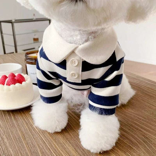 Stylish Dog Polo Shirt for Small & Medium Breeds - Breathable Summer Cooling Vest - Meterpet